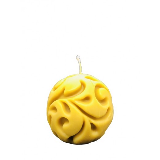 Bougie cire d'abeille bio - modèle sphère